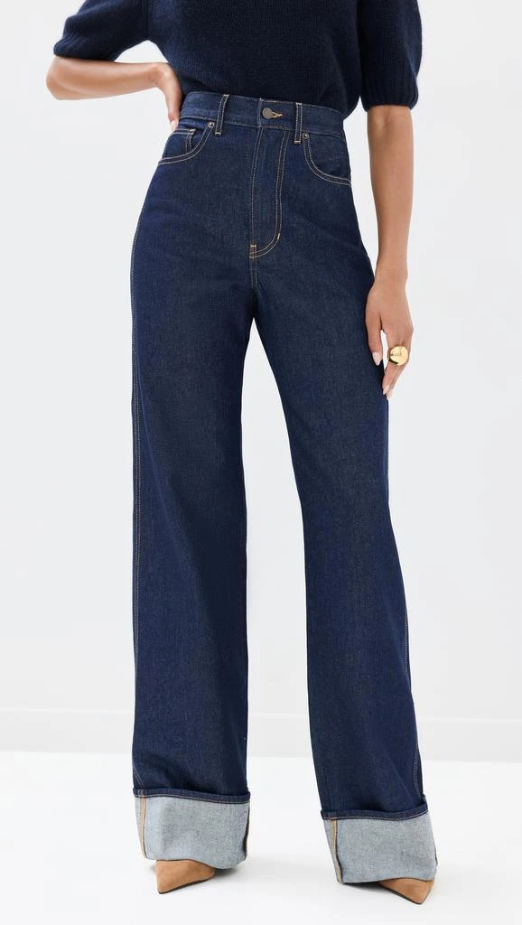 VERONICA BEARD Taylor High Rise Wide Leg Jeans 7