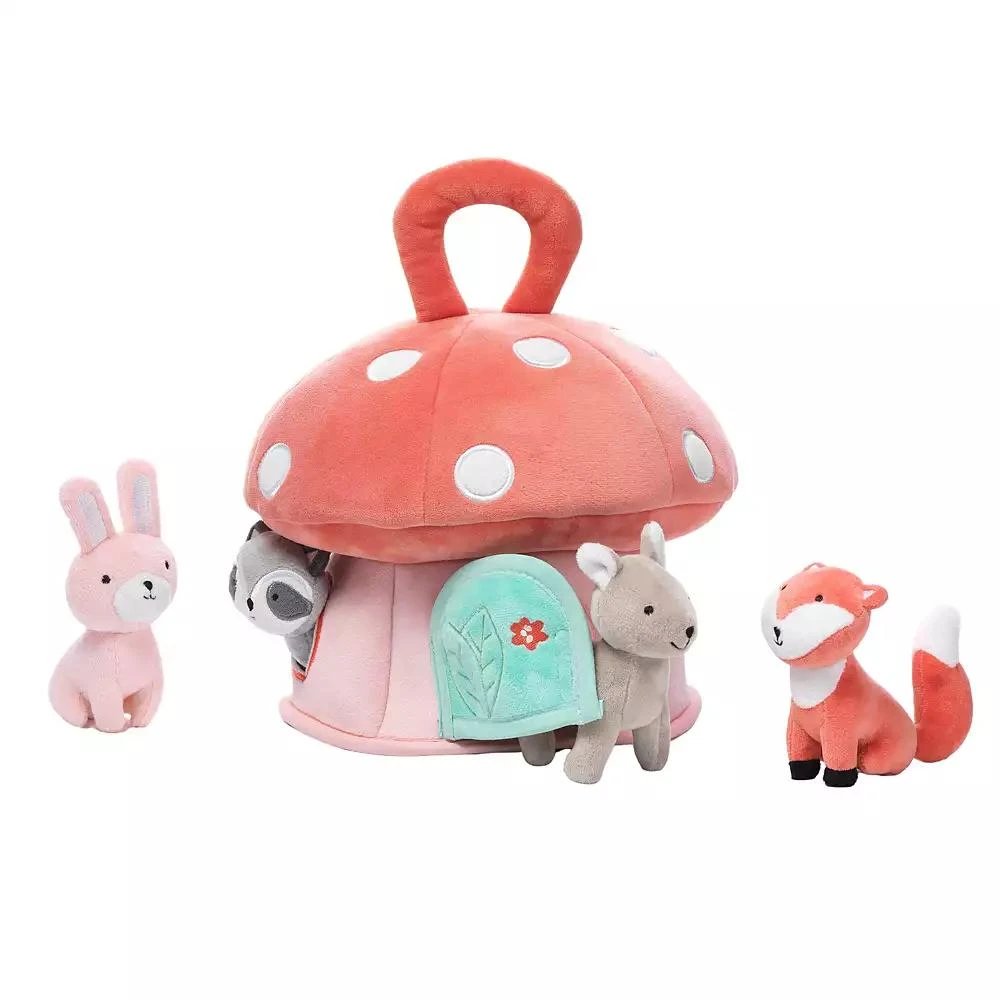 Lambs 
Ivy Interactive Plush Mushroom House with Stuffed Animal Toys 2