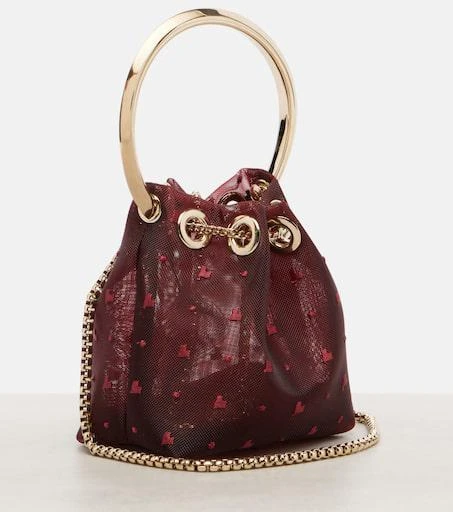 Jimmy Choo Bon Bon Micro mesh bucket bag 4