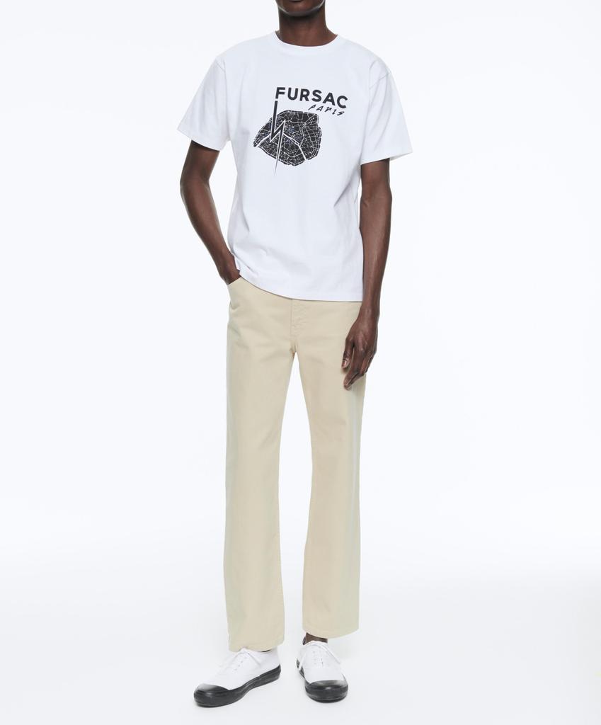 Fursac Fursac - T-Shirt Paris En Jersey De Coton Biologique - Blanc