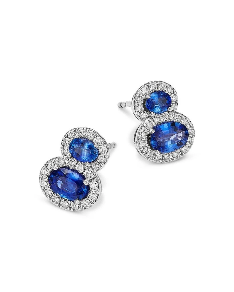 Bloomingdale
s Fine Collection Sapphire 
Diamond Drop Earrings in 14K White Gold 3