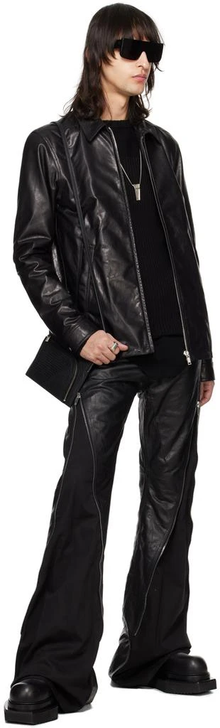 Rick Owens Black Brad Leather Jacket 4