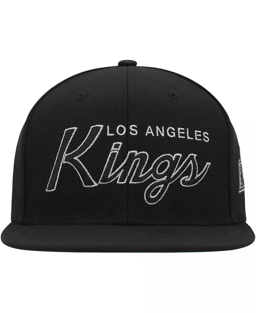 Mitchell & Ness Men's Black Los Angeles Kings Core Team Script 2.0 Snapback Hat