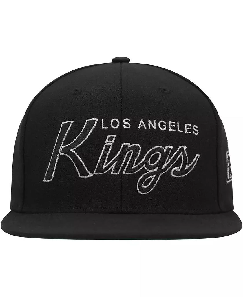 Mitchell & Ness Men's Black Los Angeles Kings Core Team Script 2.0 Snapback Hat 2