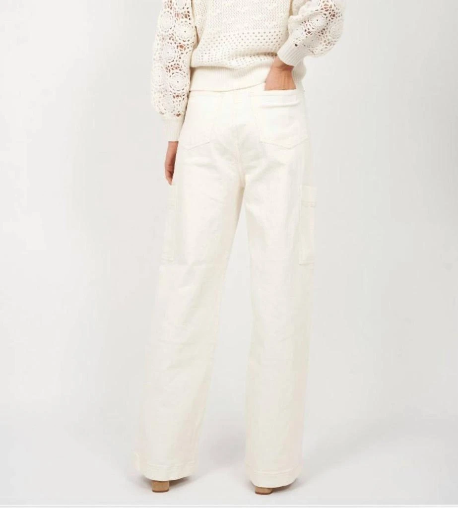 Shop Ophilia Wide Cargo Jean In Pearled Ivory on Sale at