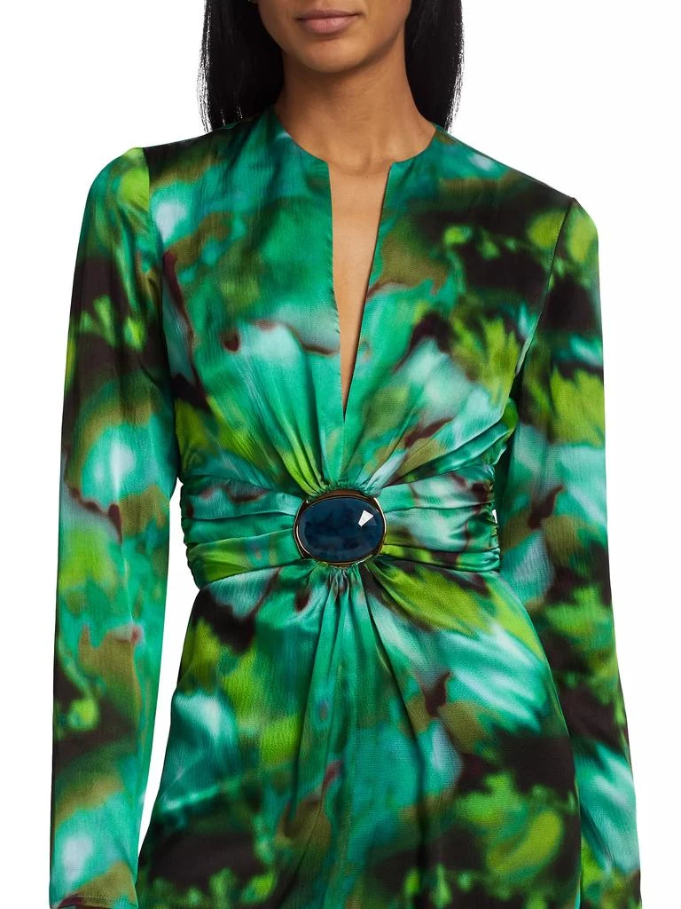 Silvia Tcherassi Zarina Silk Tie-Dye Gown 6