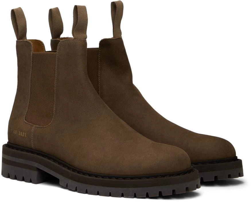 Common Projects Brown Suede Chelsea Boots 4