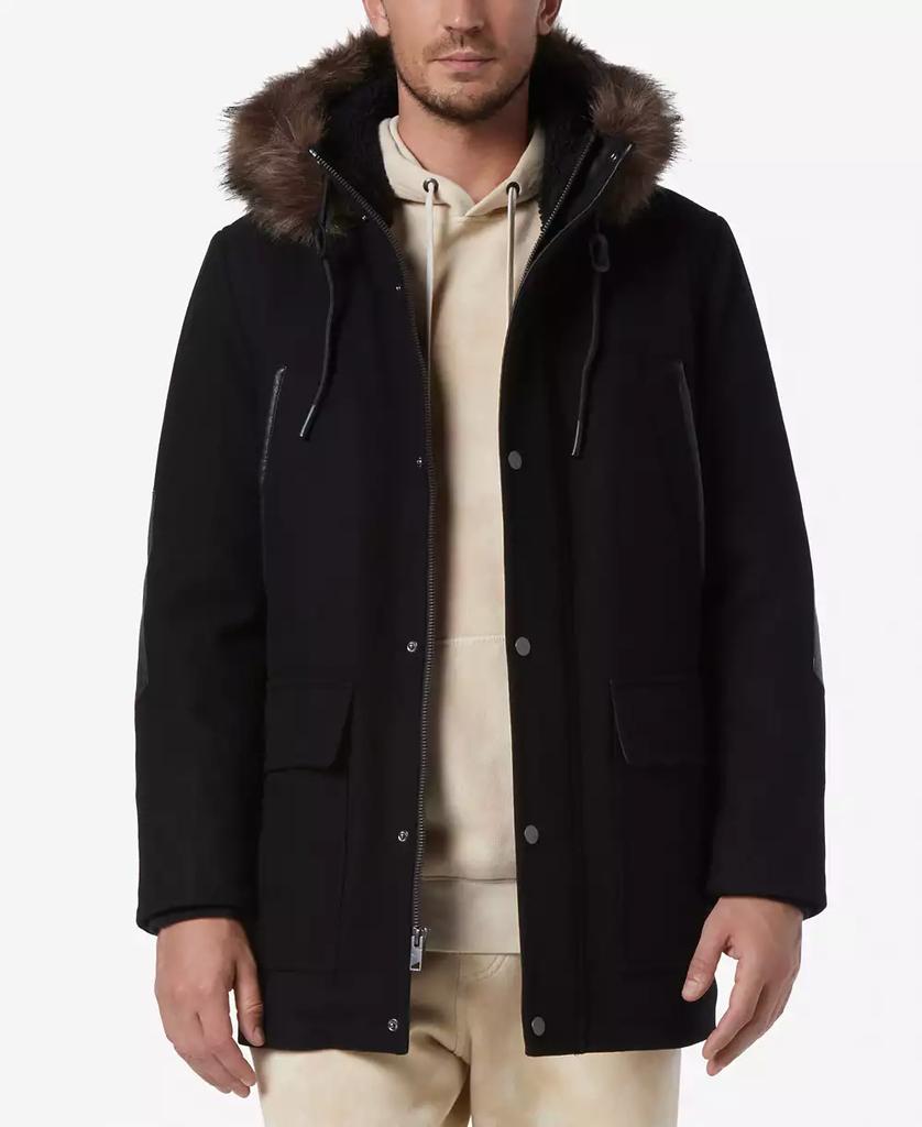 Shop Men's Dawson Hooded Parka with Faux-Leather & Faux-Fur Trim