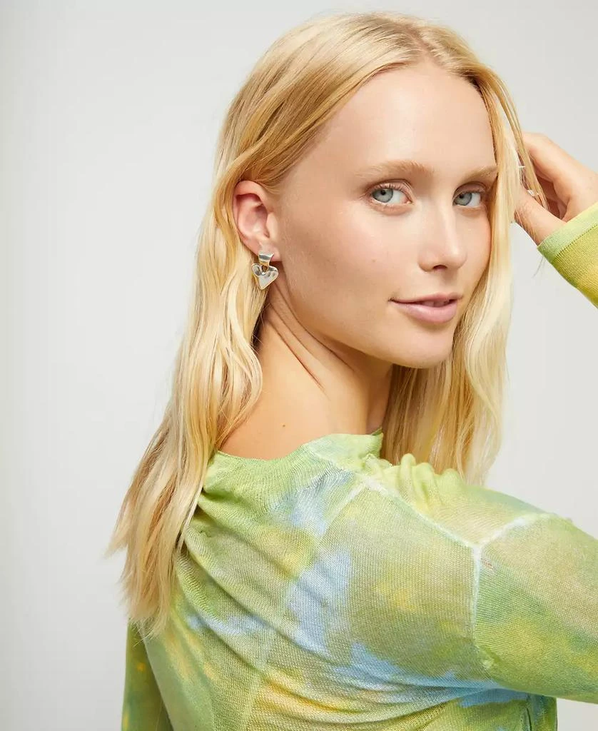 UNOde50 Sterling Silver Plated Heart Shaped Earrings 3