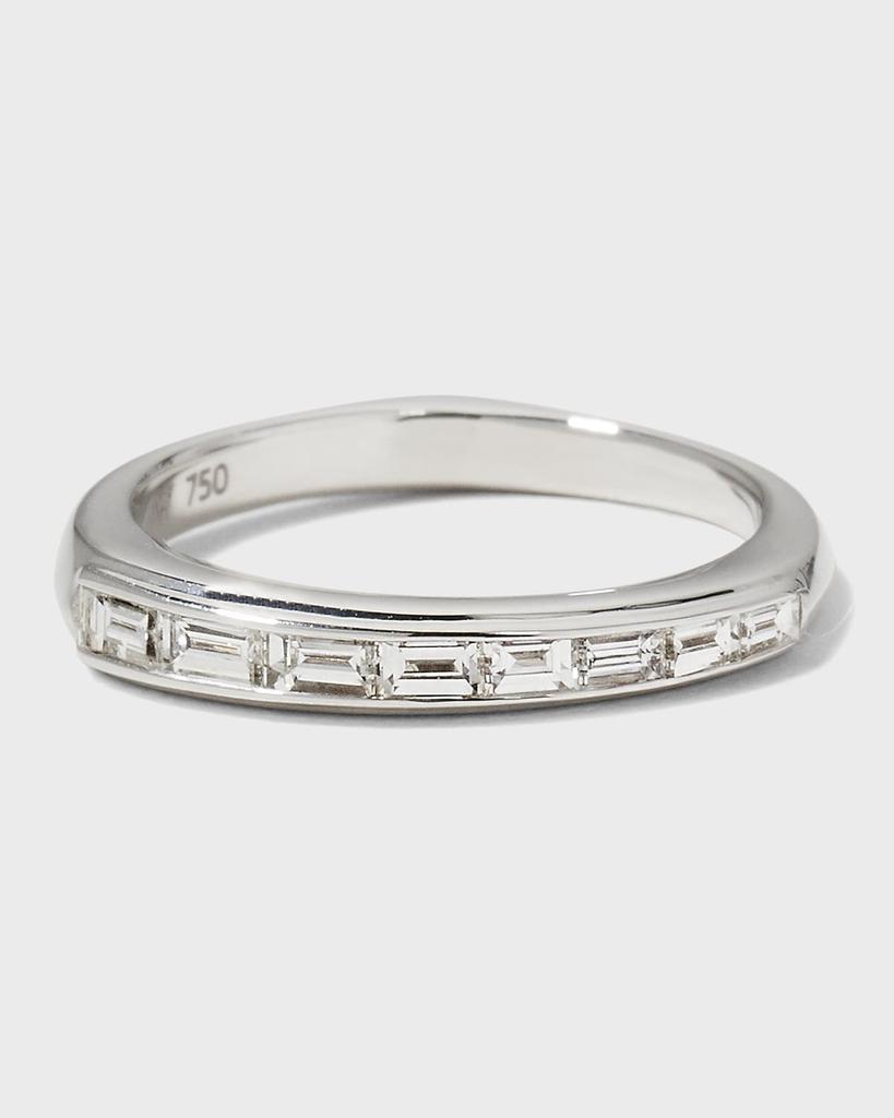 Stephen Webster Baguette Stack Ring with Diamonds and White Gold