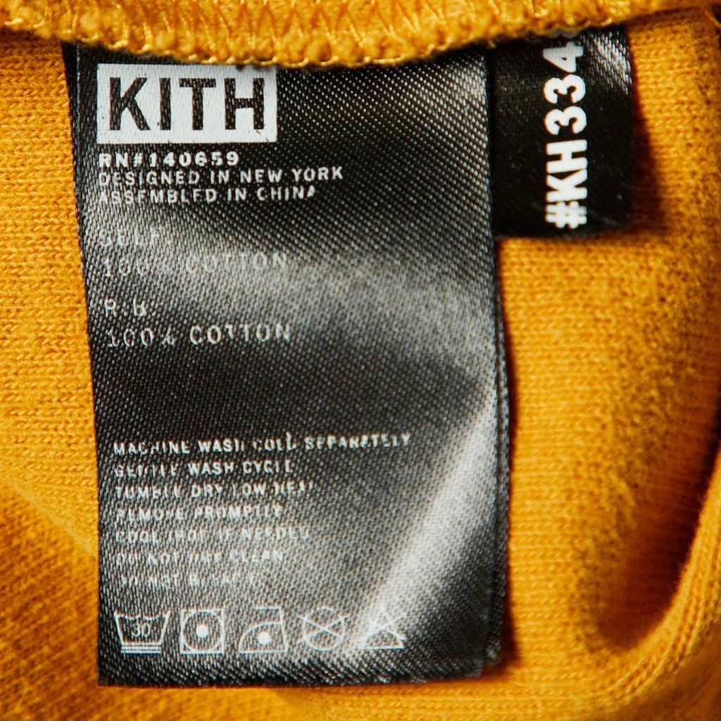 Kith Kith Mustard Yellow Cotton Knit Logo Printed Crewneck T-Shirt S 5