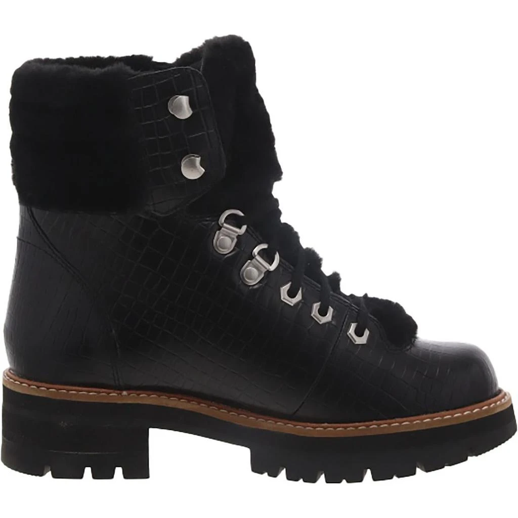 Clarks Orianna Hiker Womens Leather Faux Fur Trim Combat & Lace-Up Boots 2