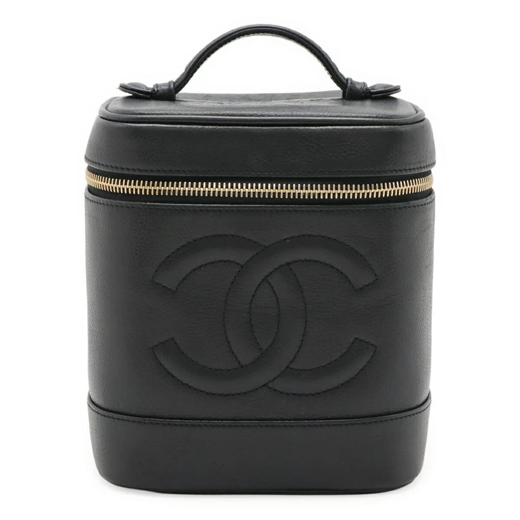 Chanel Grained Calfskin Handbag Pouch Vanity Bag (Pre-Owned)
