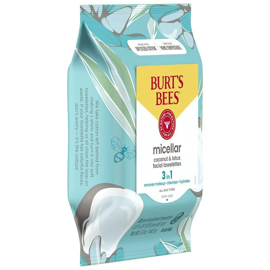 Burt's Bees Micellar Facial Towelettes Coconut and Lotus Water 9