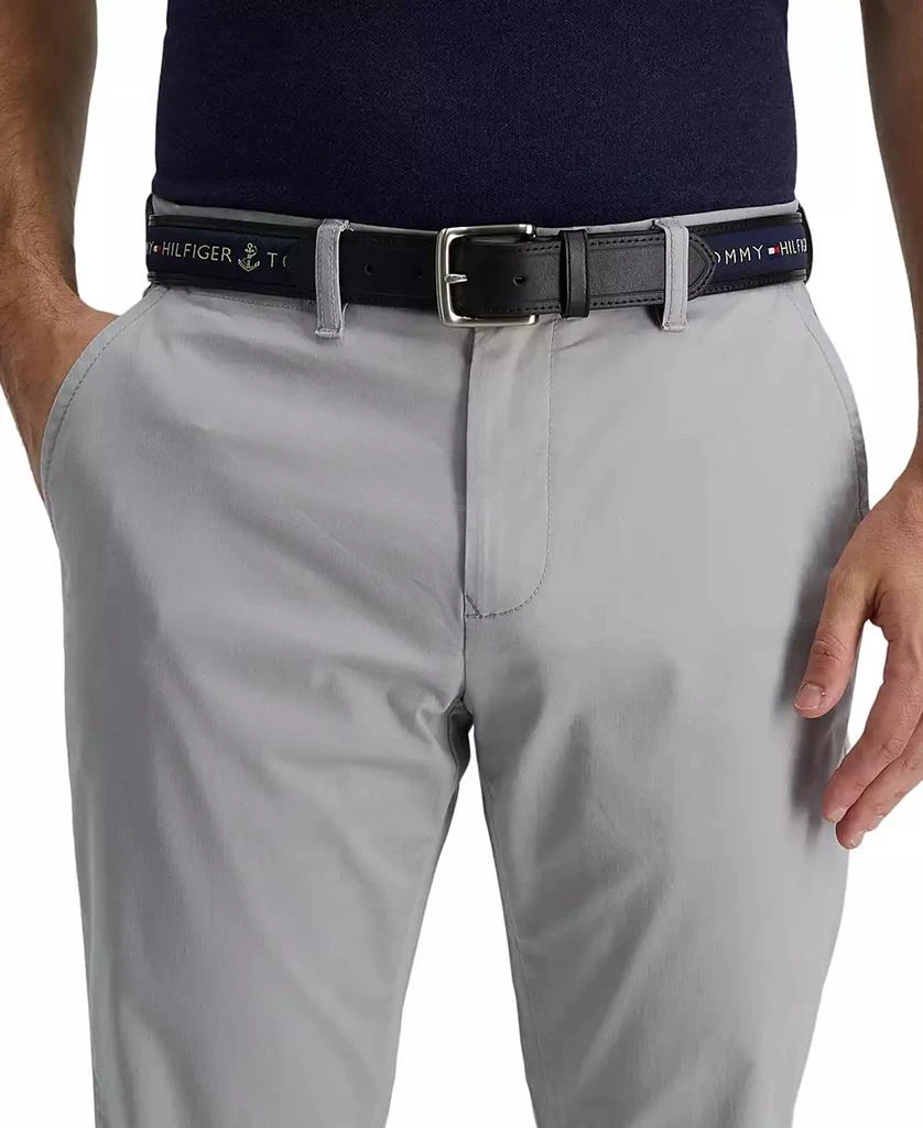 Tommy Hilfiger Men's Tri-Color Ribbon Inlay Leather Belt 8