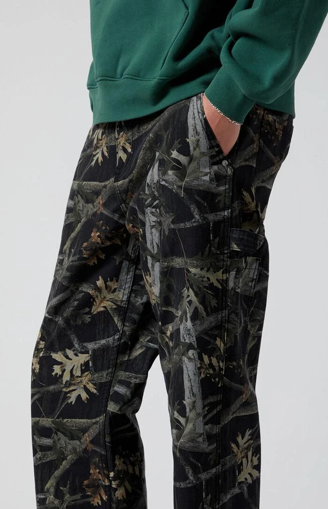 PacSun Tree Camo Baggy Carpenter Jeans 5