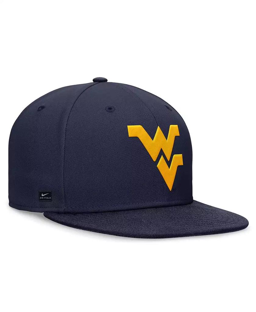 NIKE Men's Navy West Virginia Mountaineers On-Field Pro Fitted Hat