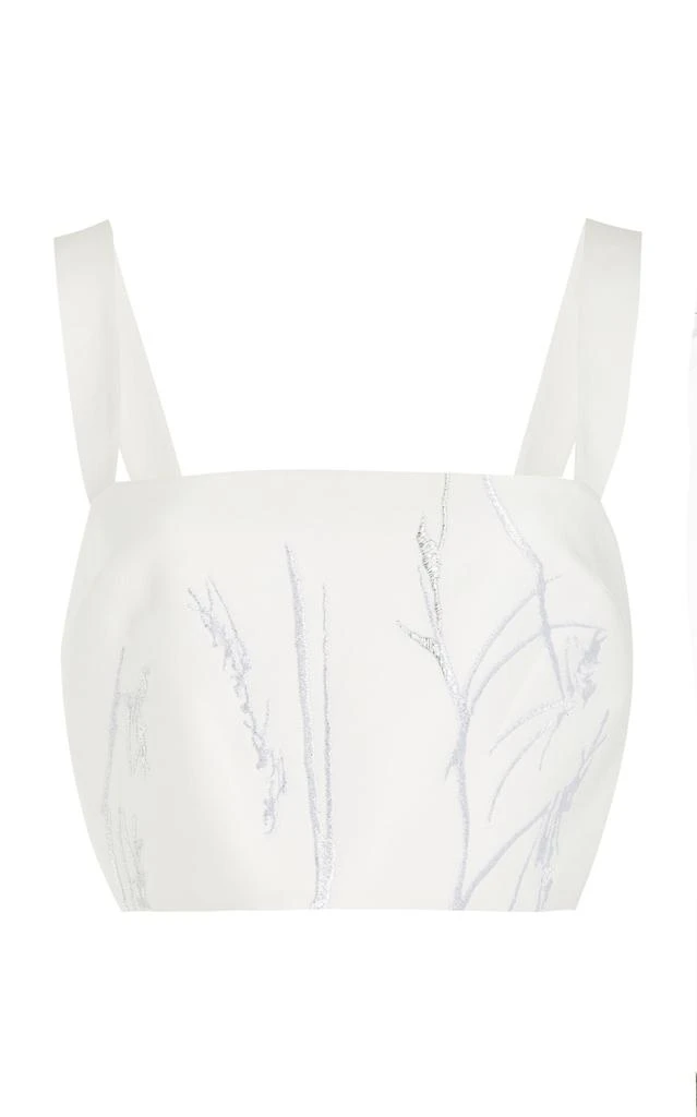 Elie Saab Elie Saab - Embroidered Cotton Top - White - FR 42 - Moda Operandi 1