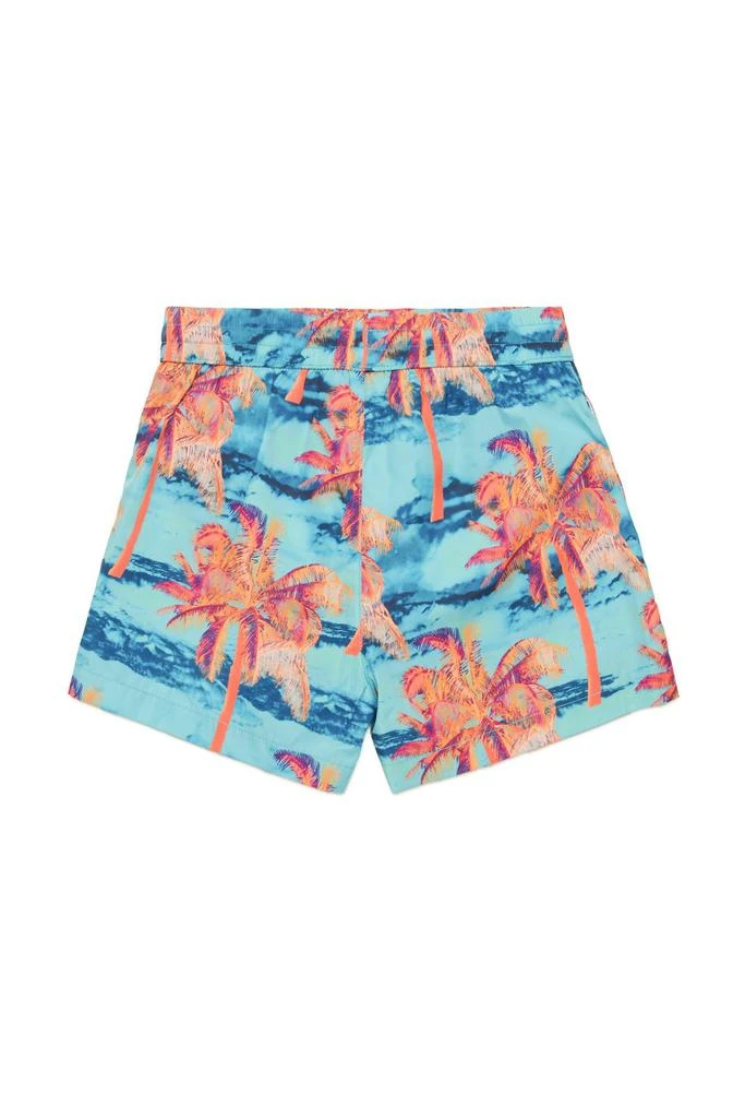 Diesel Diesel Kids Palm Tree Print Drawstring Swim Trunks 2