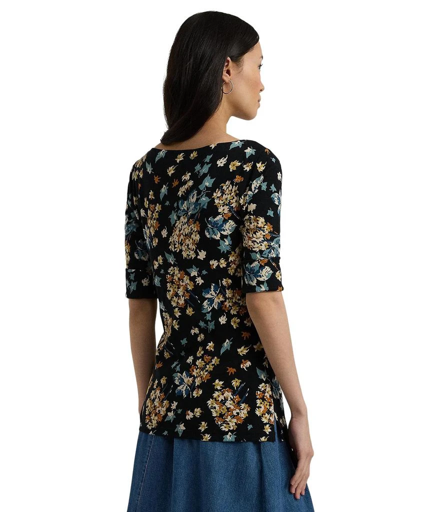 Ralph Lauren Floral Stretch Cotton Boatneck Tee 2