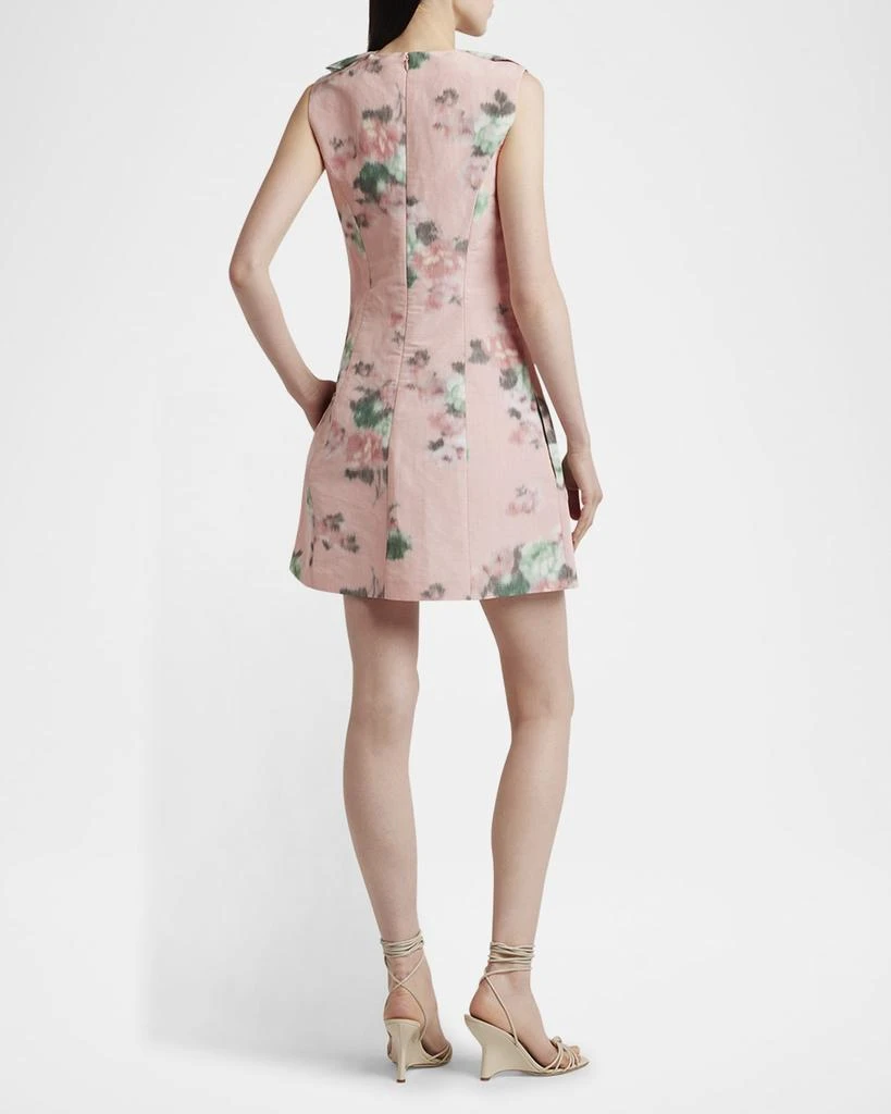 PHILOSOPHY di LORENZO SERAFINI Blur Floral-Print Ruffle Sleeveless Mini Dress 3