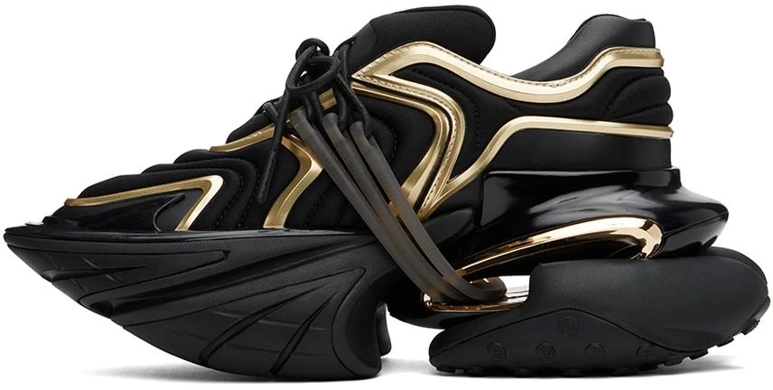 Balmain Black & Gold Unicorn Wave Sneakers 3
