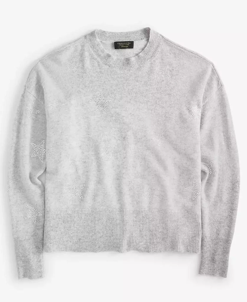 Charter Club Women's Embellished Star Long-Sleeve 100% Cashmere Sweater, Created for Macy's 3