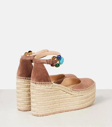 Gianvito Rossi Shanti 100 suede espadrille wedges 2