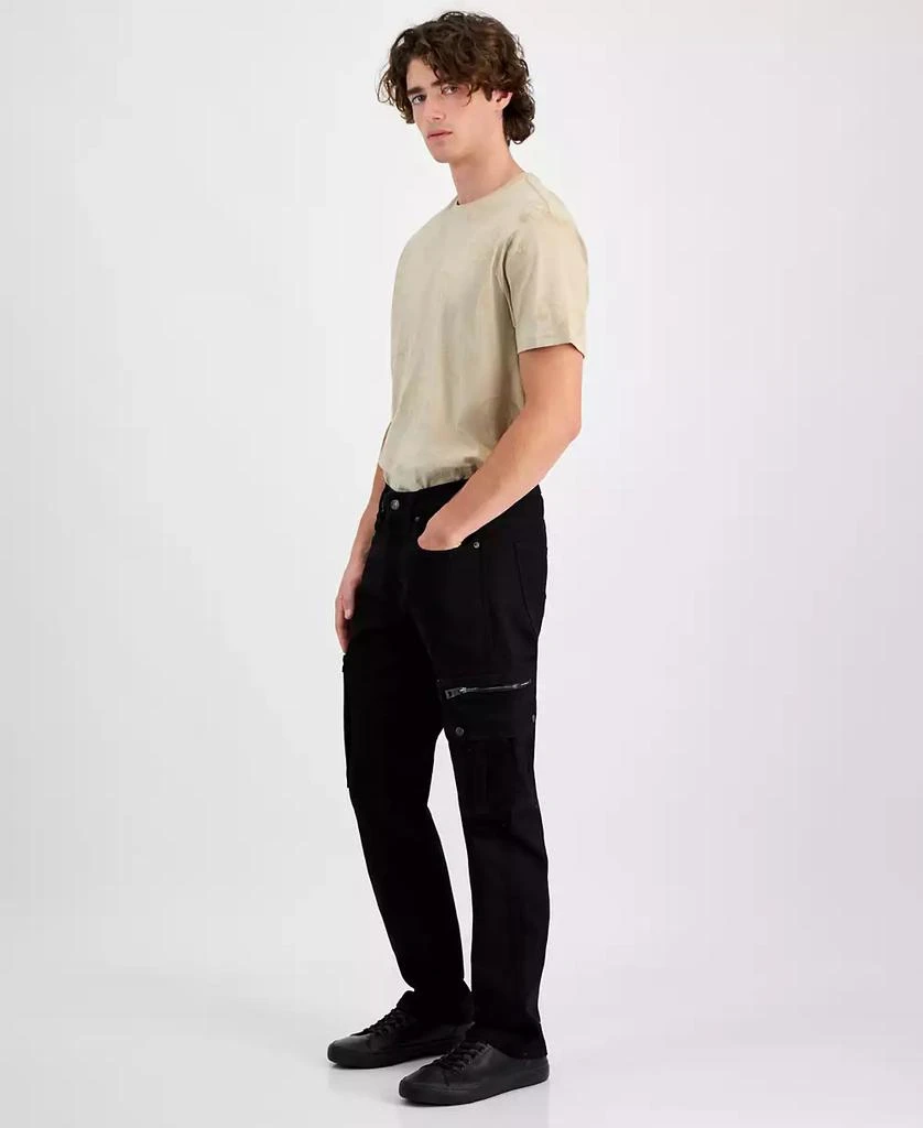 GUESS Men's Mateo Zip Denim Cargo Pants 3