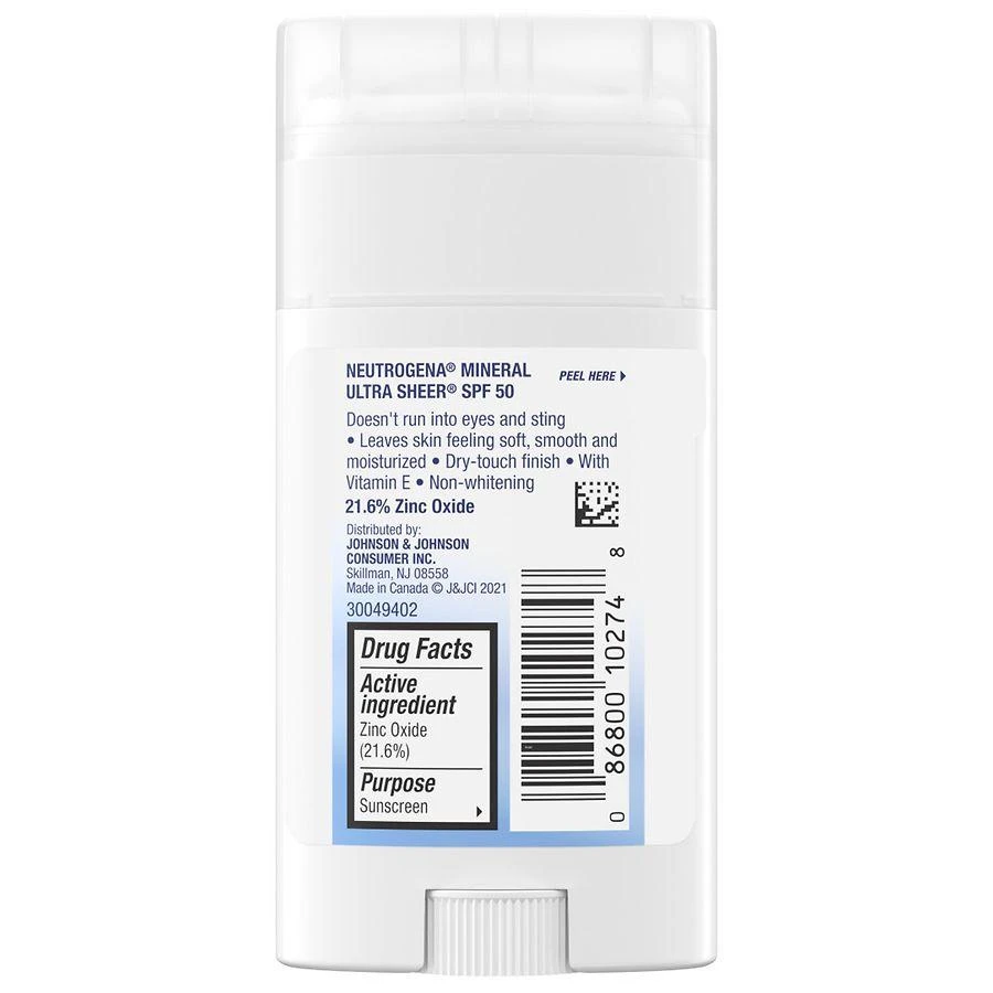 Neutrogena SPF 50 Zinc Mineral Sunscreen Stick 5