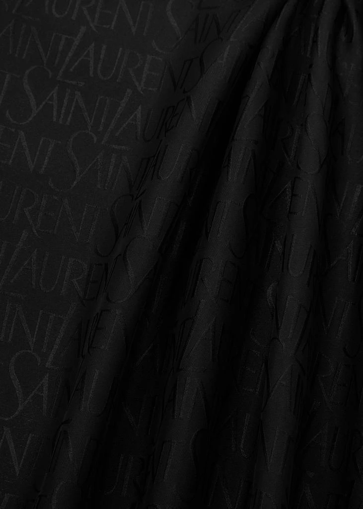 Yves Saint Laurent Logo-jacquard silk scarf 3