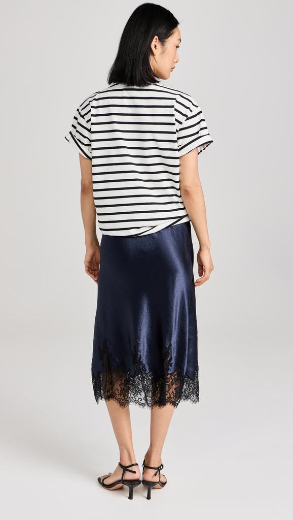 31 Phillip Lim Striped Draped T-Shirt Slip Combo Dress