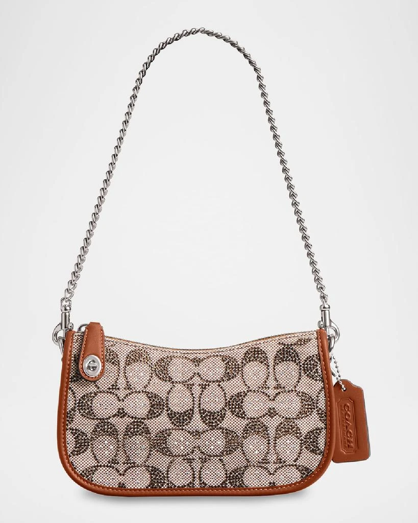 Coach Swinger 20 Crystal Signature Jacquard Shoulder Bag 1