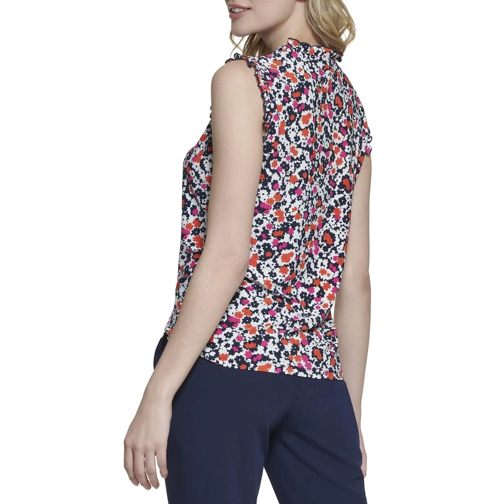 Tommy Hilfiger Sleeveless Tie Neck Ruffle Front 2