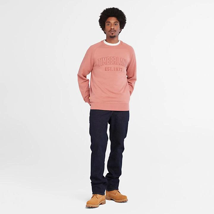 Timberland Modern Wash Logo Sweatshirt for Men in Red 2