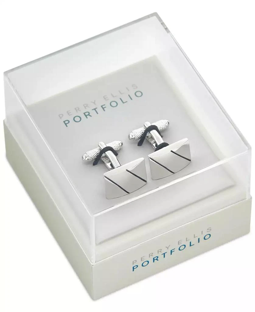 Perry Ellis Men
s Diagonal Line Cufflinks 2