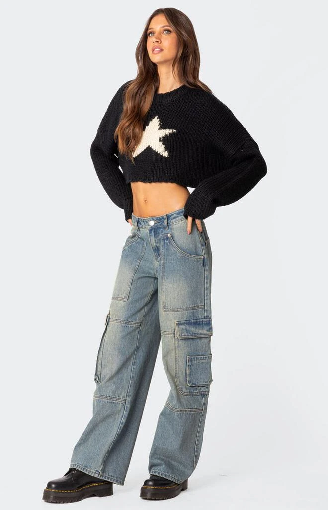Edikted Mega Star Cropped Sweater 3