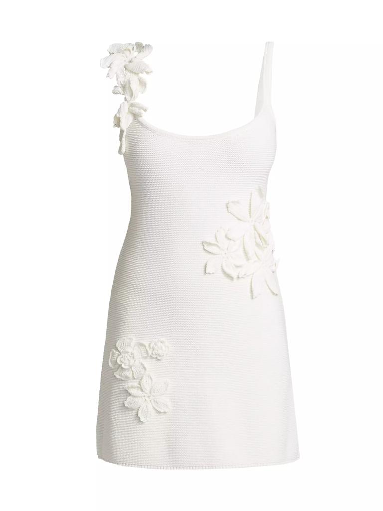 AMUR Deedra Floral Appliqué Minidress