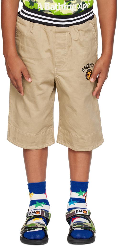 Bape Kids Tan Baby Milo 1st Camo Shorts