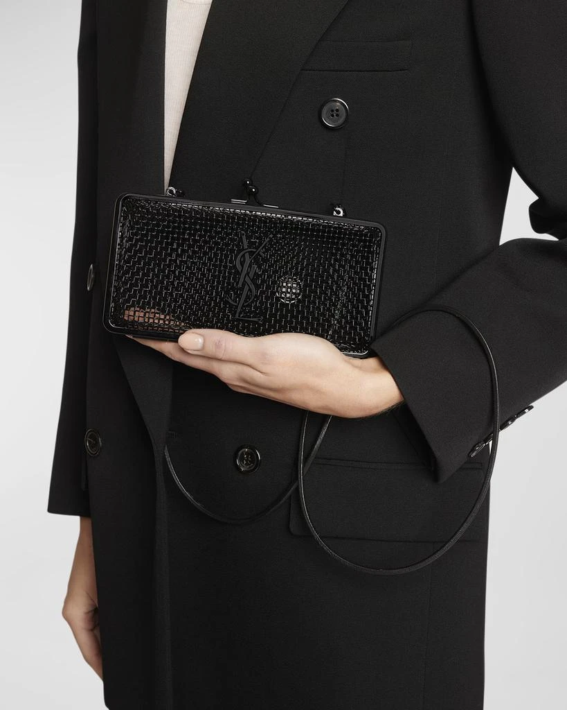 Yves Saint Laurent YSL Monogram Evening Cage Crossbody Bag in Metal 5