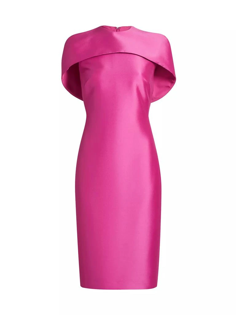 Badgley Mischka Satin Off-the-Shoulder Cocktail Dress 1