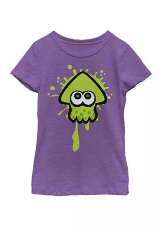 Nintendo Girls 7 16 Splatoon Green Inkling Squid Splat Short Sleeve Graphic T Shirt