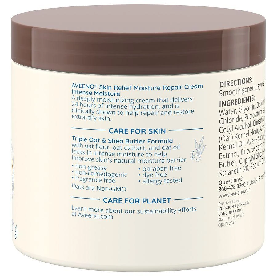 Aveeno Skin Relief Intense Moisturizing Cream Fragrance Free 4