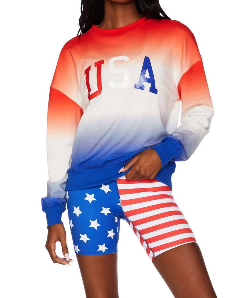 Beach Riot Usa Sweatshirt In Patriotic Gradient