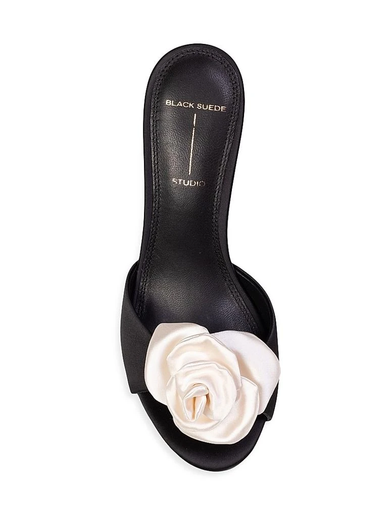 Black Suede Studio Josey 65MM Mid Heel Mules 6