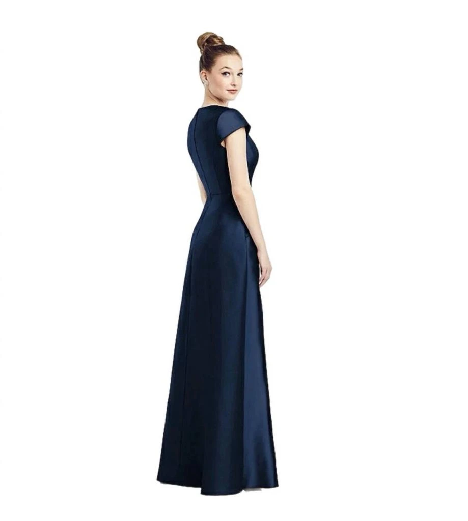 Alfred Sung Alfred Sung - Satin Twill Cap Sleeve Gown Formal Dress 3
