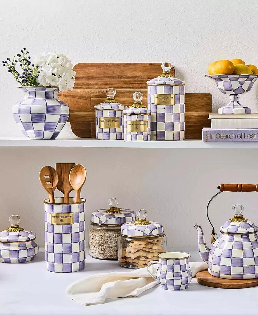 MacKenzie-Childs Violet Check Cork Back Handmade Placemats, Set of 4 2