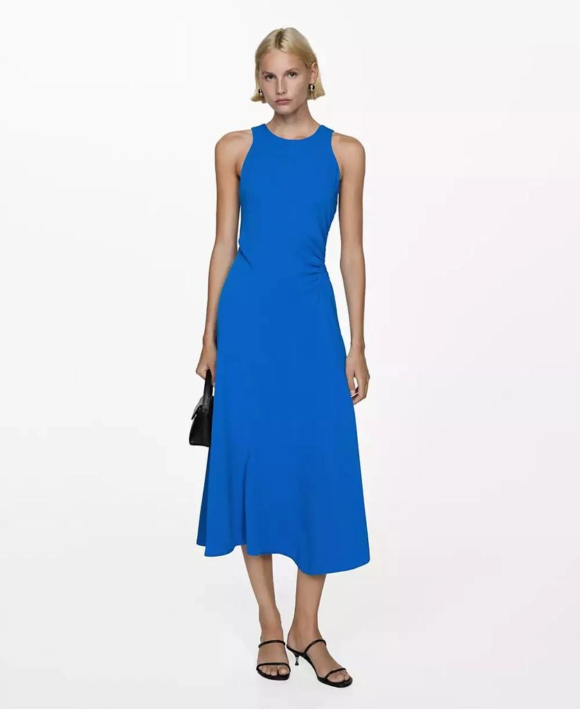 Mango Women's Draped Detail Midi-Dress 1