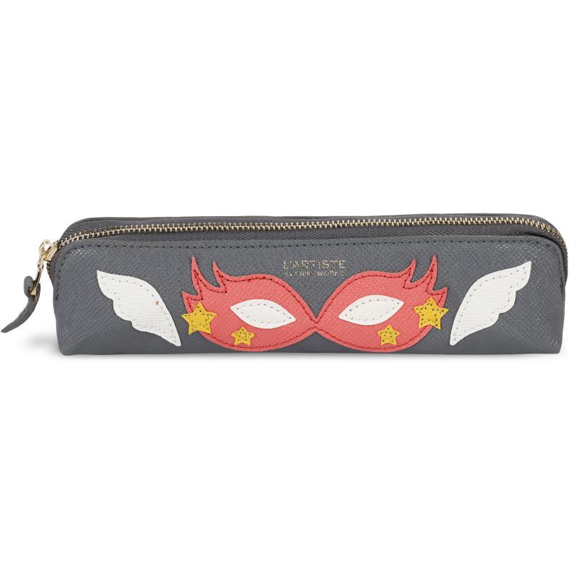 PRINTWORKS Superhero eye mask pencil case in pink