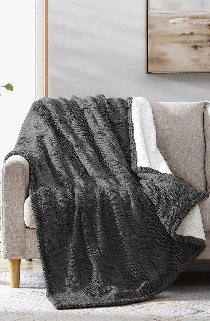 Modern Threads Cable Knit Throw Blanket 3